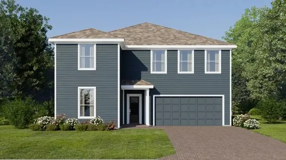 Fachada do modelo Dylan no Wellness Ridge Clermont FL, casa Lennar em Orlando para brasileiros