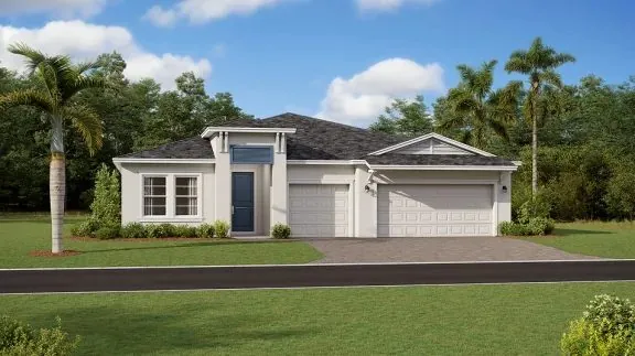 Fachada do modelo Estero no Wellness Ridge Clermont FL, casa Lennar em Orlando para brasileiros
