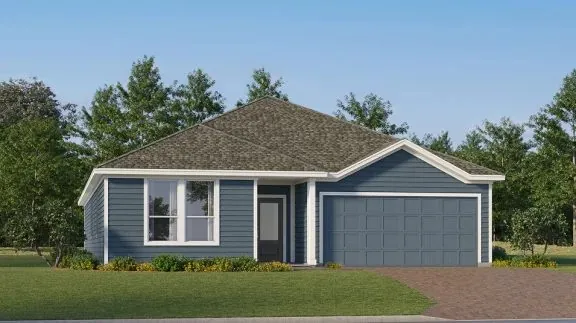 Fachada do modelo McCartney no Wellness Ridge Clermont FL, casa Lennar em Orlando para brasileiros