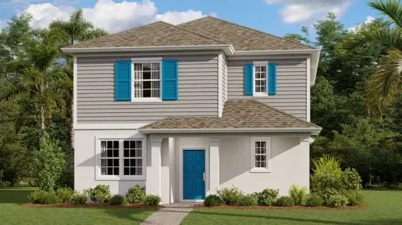 Fachada do modelo Solona II no Wellness Ridge Clermont FL, casa Lennar em Orlando para brasileiros