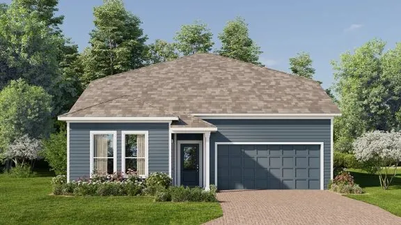 Fachada do modelo Steely no Wellness Ridge Clermont FL, casa Lennar em Orlando para brasileiros