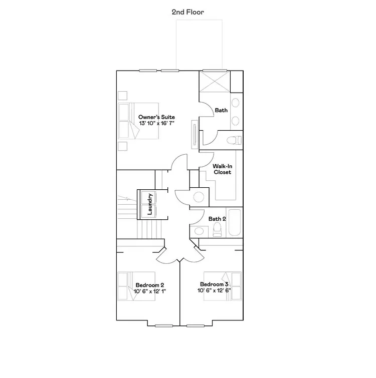 Planta baixa 2º andar do modelo Amalfi, Wellness Ridge Clermont FL, Lennar Orlando