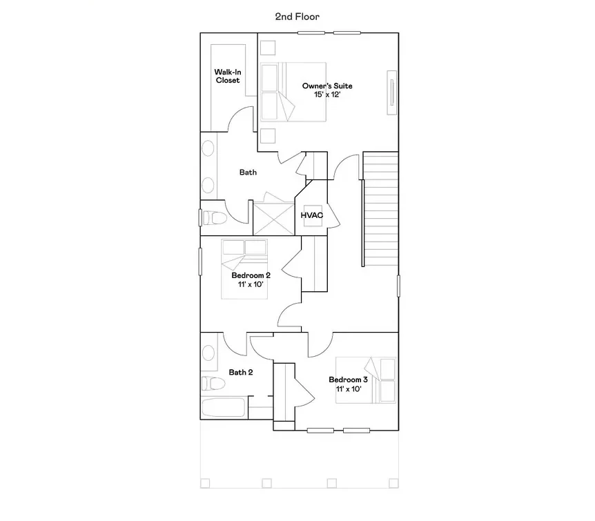 Planta baixa 2º andar do modelo Autumn, Wellness Ridge Clermont FL, Lennar Orlando