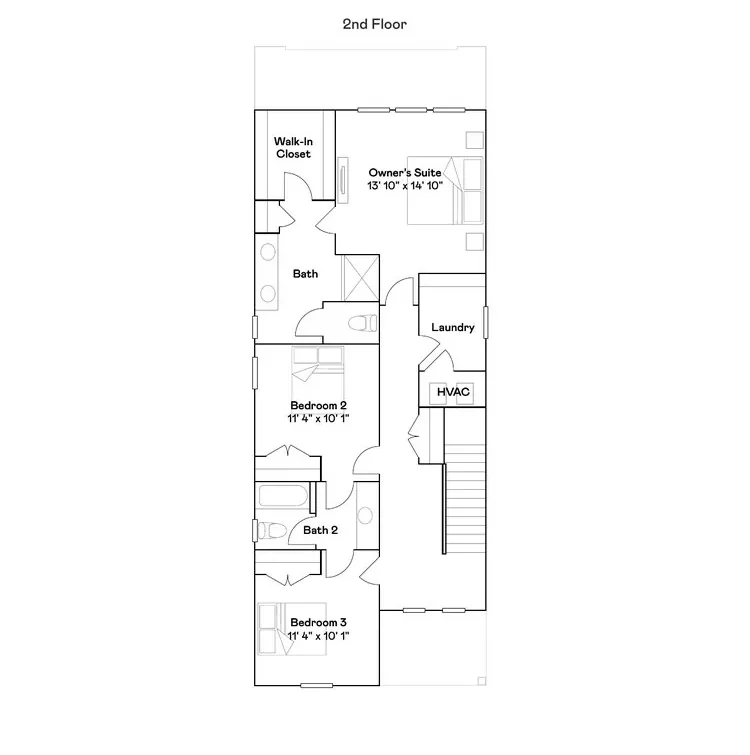 Planta baixa 2º andar do modelo Brookside, Wellness Ridge Clermont FL, Lennar Orlando