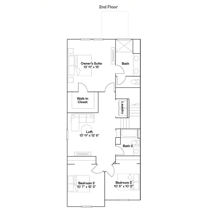 Planta baixa 2º andar do modelo Sienna, Wellness Ridge Clermont FL, Lennar Orlando