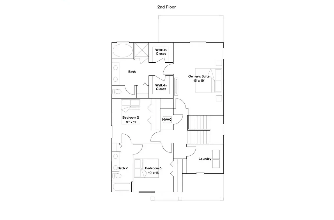 Planta baixa 2º andar do modelo Solona II, Wellness Ridge Clermont FL, Lennar Orlando