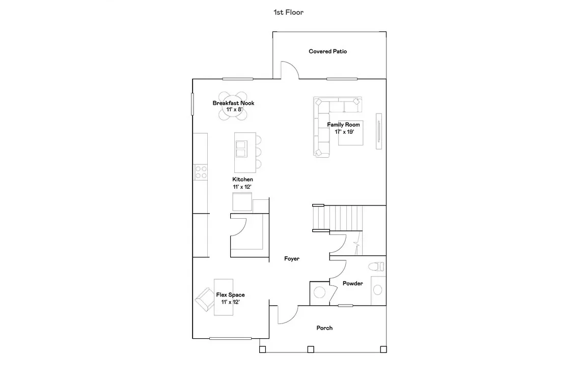 Planta baixa térreo do modelo Solona II, Wellness Ridge Clermont FL, Lennar Orlando