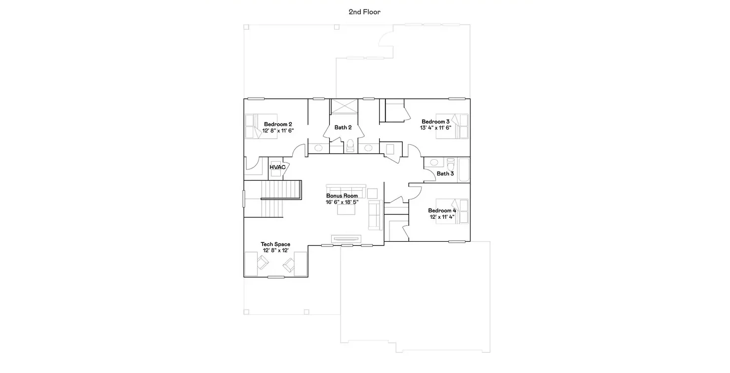 Planta baixa 2º andar do modelo Summerlin, Wellness Ridge Clermont FL, Lennar Orlando