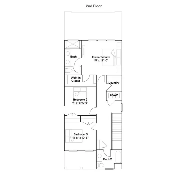 Planta baixa 2º andar do modelo Westwood, Wellness Ridge Clermont FL, Lennar Orlando
